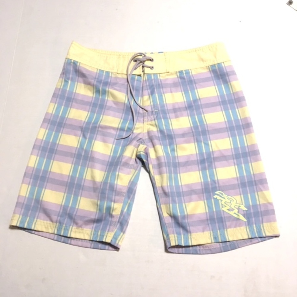 Dahui Women's Plaid Swim Trunks Boardshorts Size 3